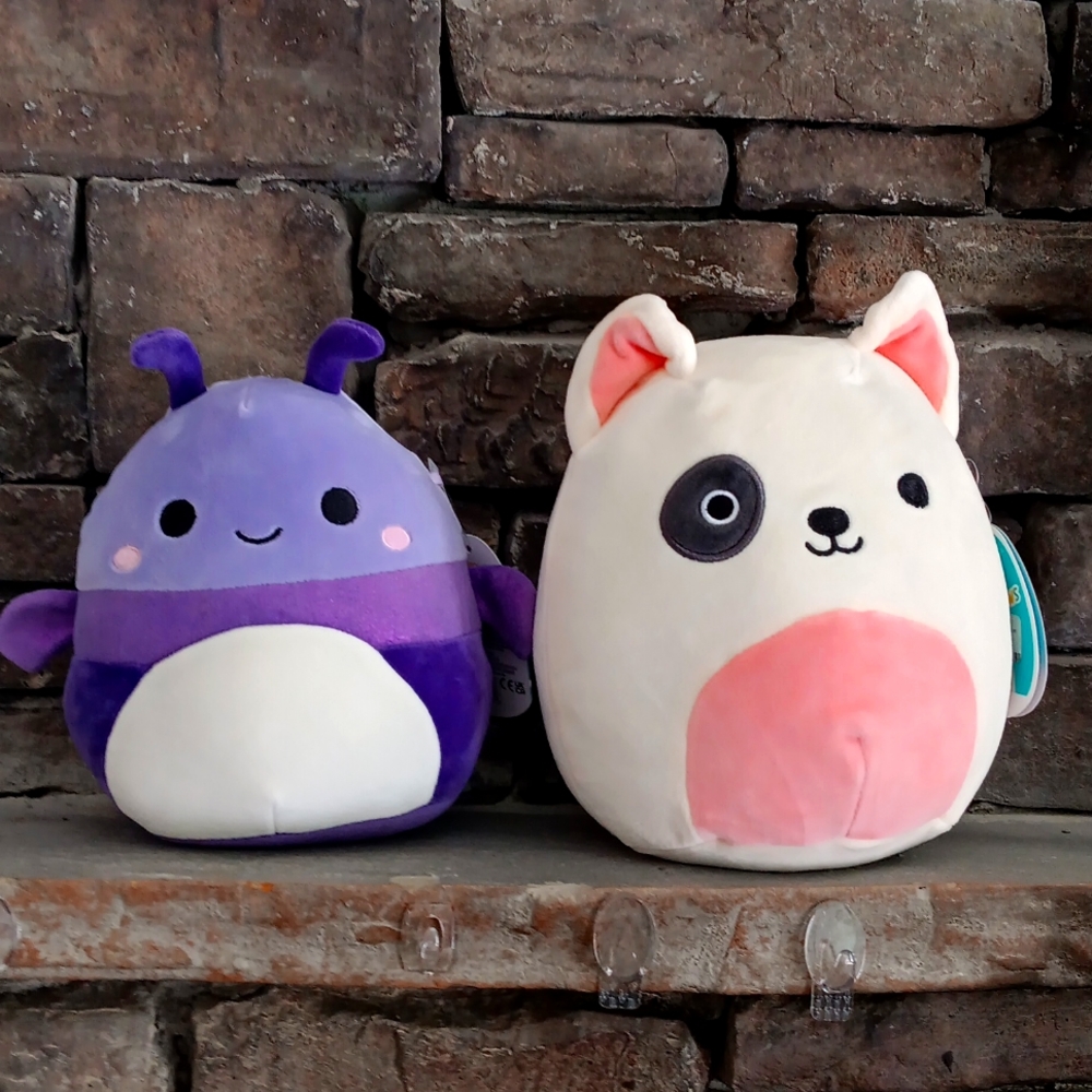 Axel and Charlie 8" squishmallow bundle dog and bug